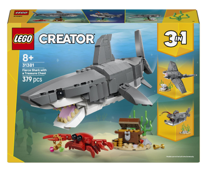 Klocki LEGO® LEGO CREATOR 31381 Groźny rekin i skrzynia ze skarbem